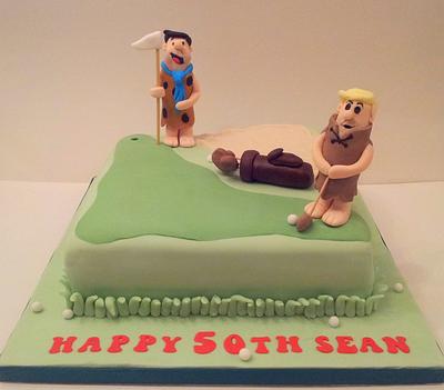 Flintstones golf cake - Cake by Sarah Poole