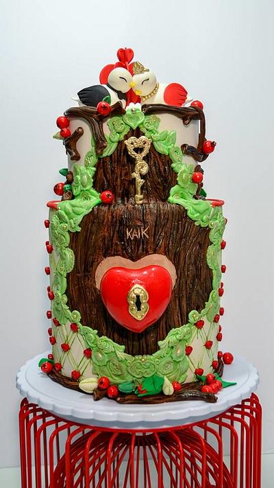 valentine wedding cake - Cake by ann