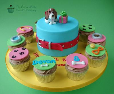 Basset Hound Cake/Cupcakes - Cake by Amanda’s Little Cake Boutique