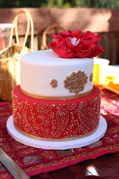 Henna Bridal Shower Cake - Cake by Esther Williams