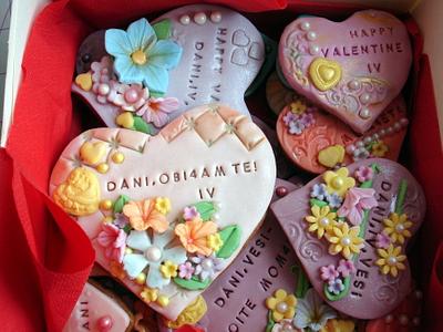 Gingerbread hearts - valentine - Cake by Valeria Sotirova