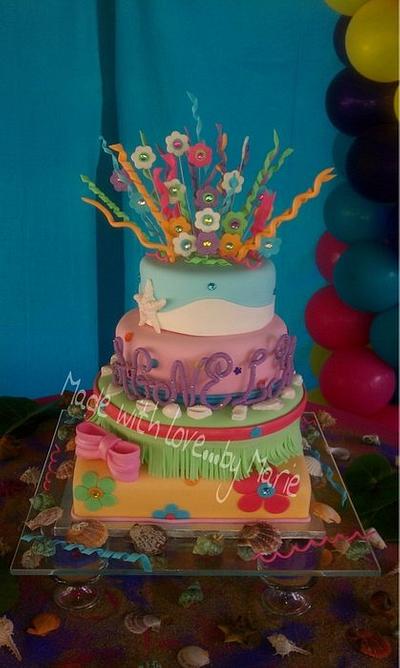 Hawaiian quinceañera cake - Cake by Marie