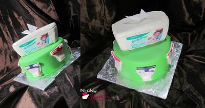 Diaper and Wipes Cake - Cake by NickySignatureCakes