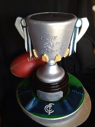 AFL Premiership Cup - Cake by Trickycakes