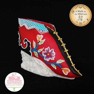 Lotus shoe (A Walk on the Wild Side Collaboration) - Cake by Michelle Chan