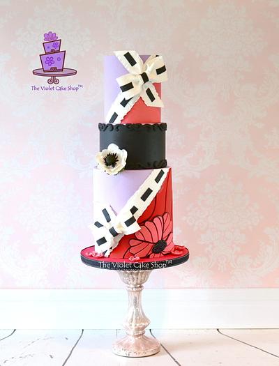 Viktor & Rolf FASHION INSPIRATION Cake - Red & Purple Van Gogh - Cake by Violet - The Violet Cake Shop™