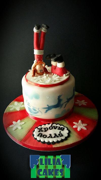 Funny and Happy Christmas Birthday!  - Cake by LiliaCakes
