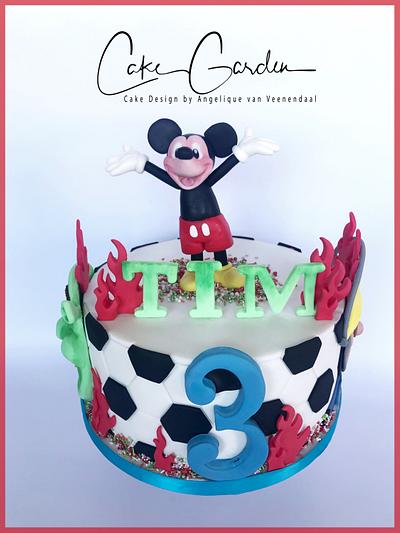 A Shrek-Mickey-Sam-Soccer cake - Cake by Cake Garden 