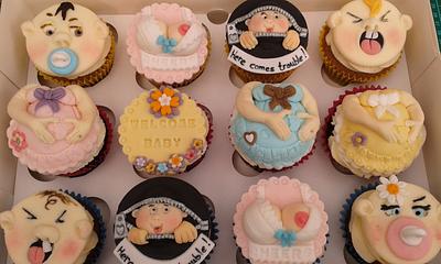 Cheeky Baby shower cupcakes - Cake by Karen's Kakery