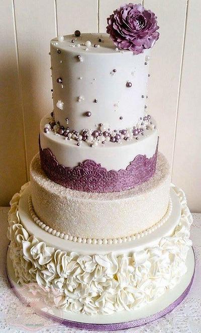 Textured Luxury Wedding - Cake by Bobbie-Anne Wright (For Heaven's Cake)