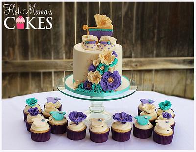 Vintage themed baby shower - Cake by Hot Mama's Cakes