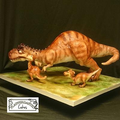 Ice Age Dino family  - Cake by Flappergasted Cakes