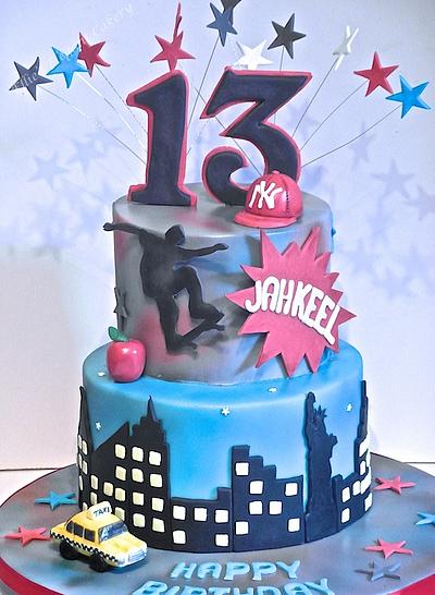 New York with a hint of skate boarding - Cake by Ellie @ Ellie's Elegant Cakery