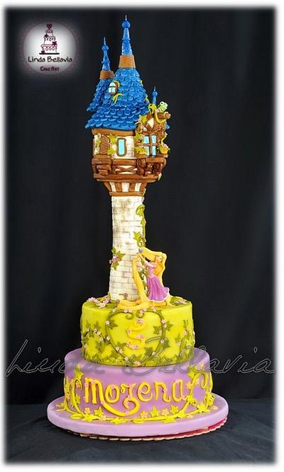 Rapunzel Tower cake - Cake by Linda Bellavia Cake Art