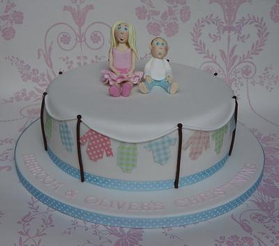 Christening Cake for Rebecca & Oliver - Cake by Let's Eat Cake