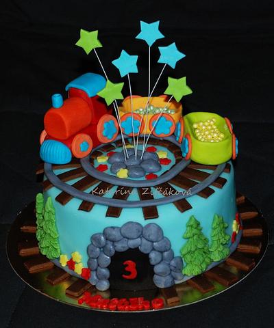 cake with small train - Cake by katarina139