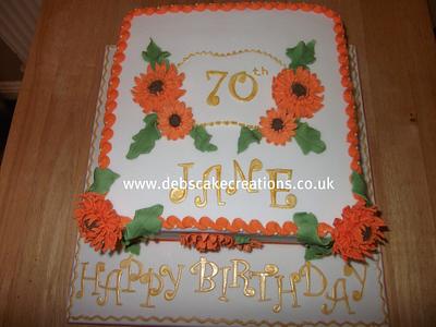 70th birthday - Cake by debscakecreations