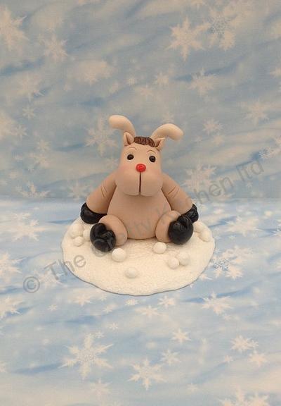 Rudolph Cake Topper - Cake by The Crafty Kitchen - Sarah Garland