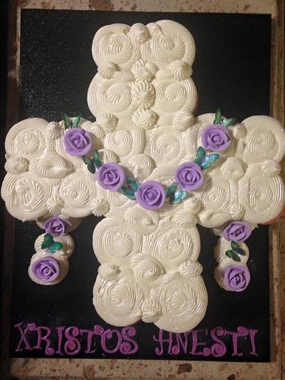 Easter cross cupcake cake - Cake by beth78148