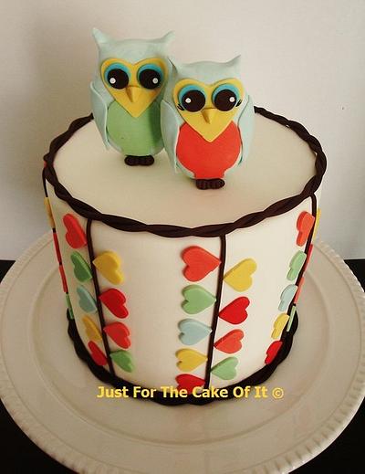Hearts & Owls - Cake by Nicole - Just For The Cake Of It