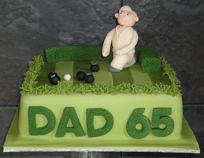bowling green, bowls birthday cake - Cake by Krumblies Wedding Cakes