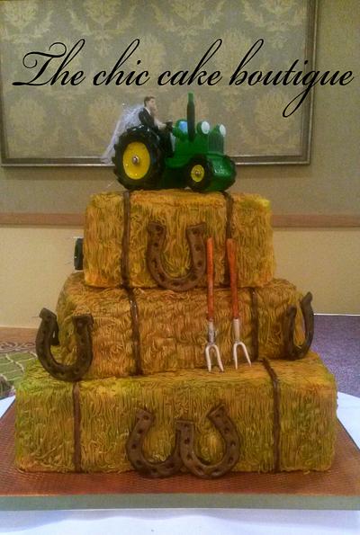 Bales of hay - Cake by The chic cake boutique