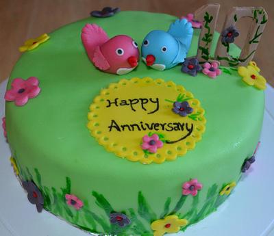 love bird cake - Cake by meenaanand