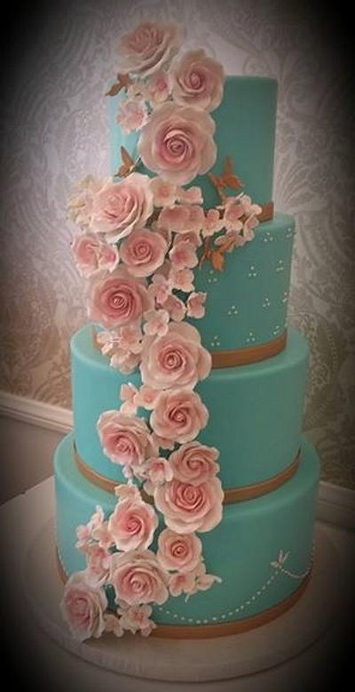 Tiffany Blue Wedding Cake - Cake by Ester Siswadi