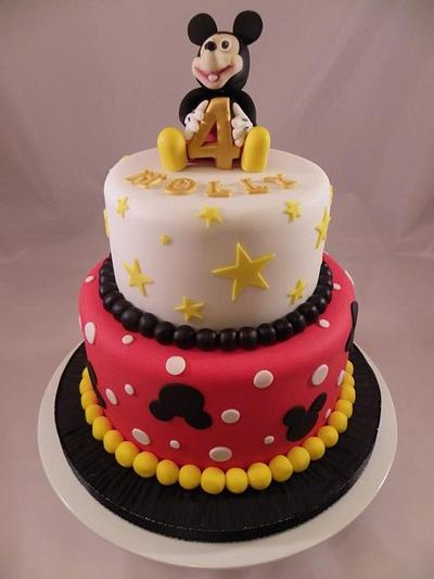 2 Tier Mickey Cake - Cake by Kazmick