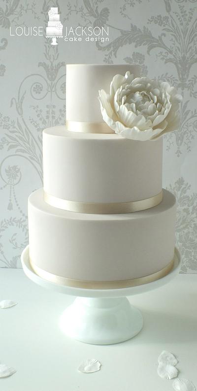 Large Single Peony - Cake by Louise Jackson Cake Design