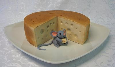 Mouse with cheese - Cake by Gil