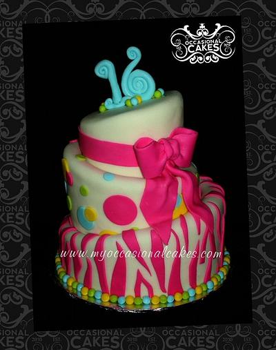 Topsy Turvy Sweet 16 Cake - Cake by Occasional Cakes