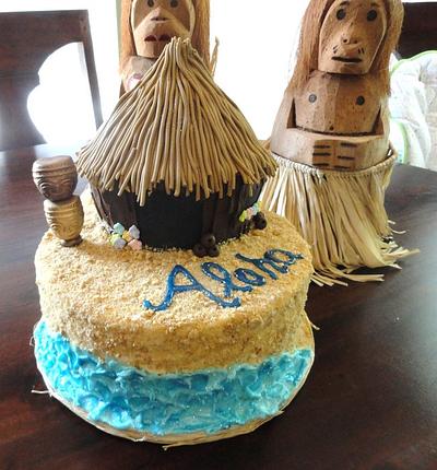Tiki Hut Cake - Cake by Rosalynne Rogers