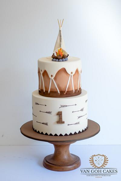 Native American Birthday Cake - Cake by Van Goh Cakes