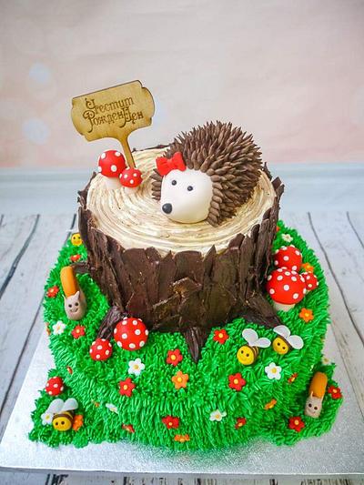 Hedgehog's tree stump - Cake by Silviya Dimitrova