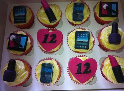 I Pad, Blackberry & makeup cupcakes - Cake by Donna