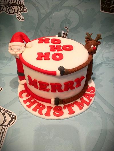 Santa and Rudolph - Cake by Cakes galore at 24