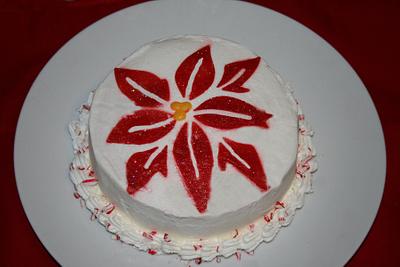 Pointsettia Holiday cake - Cake by Ansa