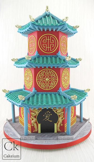 Chinese Pagoda Wedding Cake - Cake by Natasha Shomali