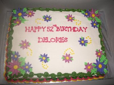 Daisy Birthday Sheet Cake - Cake by caymancake