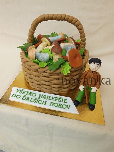 Basket with mushrooms - Cake by Novanka