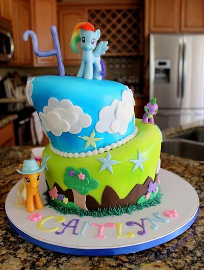 Topsy Turvy My Little Pony Cake - Cake by Jewell Coleman