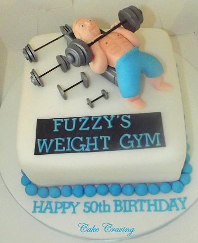 weight lifters cake - Cake by Hayley