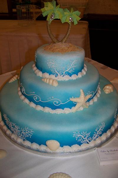 Beach Wedding - Cake by Elizabeth Jones