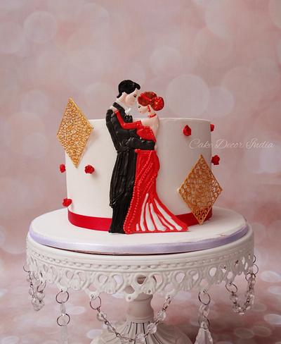 1st anniversary cake in RI - Cake by Prachi Dhabaldeb