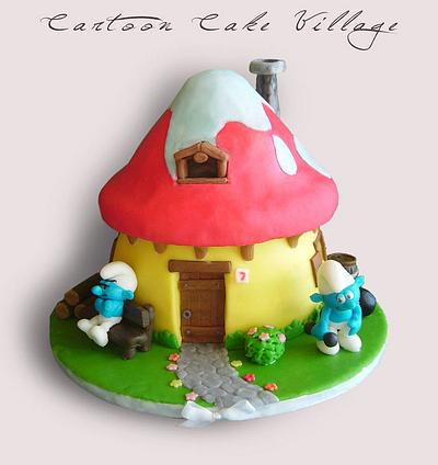 The Smurfs - Cake by Eliana Cardone - Cartoon Cake Village