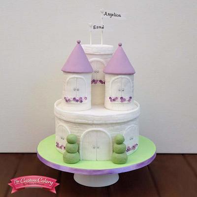 Princess Castle for Sisters - Cake by The Custom Cakery