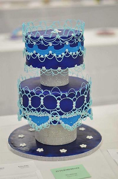 Blue Blossoms - Cake by Caking Around Bake Shop