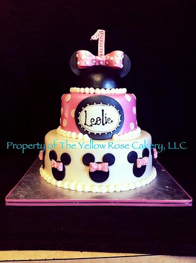 Minnie 1st Birthday - Cake by The Yellow Rose Cakery, LLC