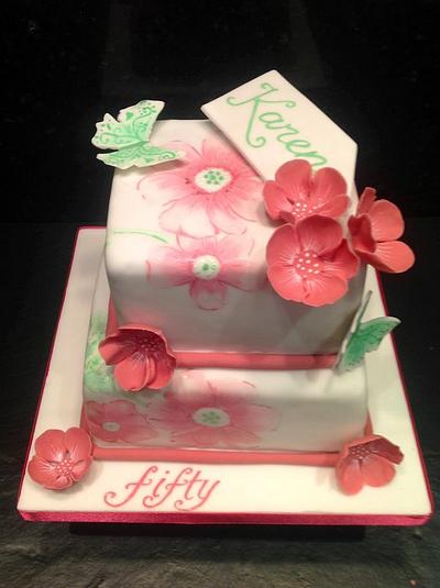 50th birthday cake - Cake by Suzanne Owen